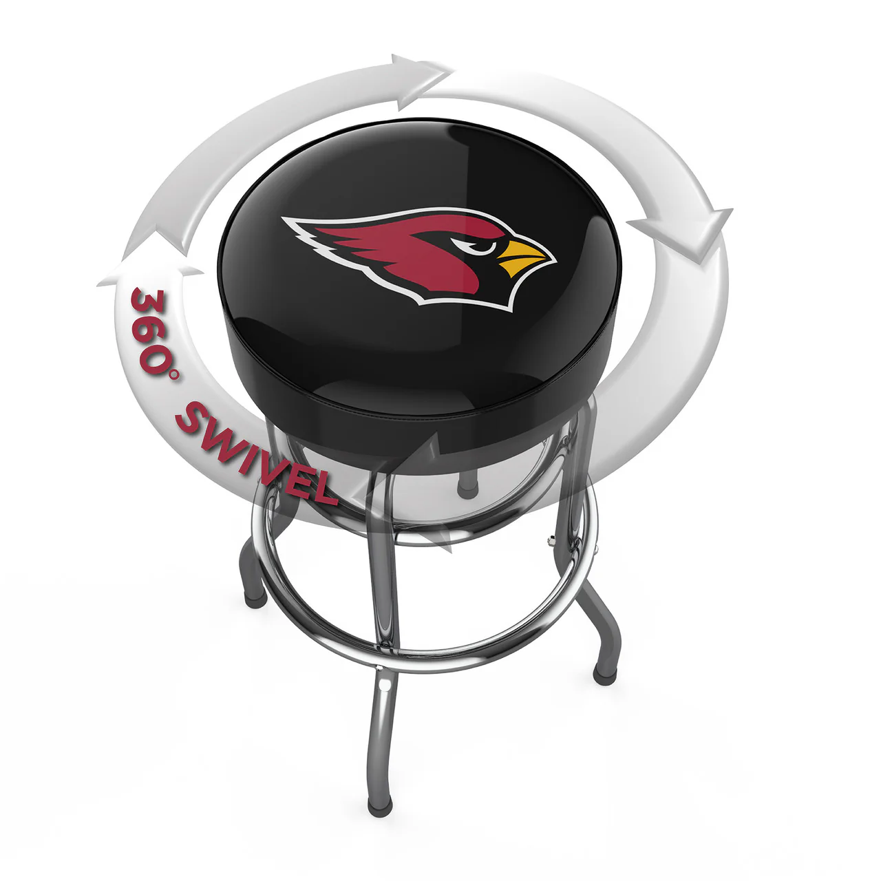 Arizona Cardinals Bar Stool Chrome - Image 3