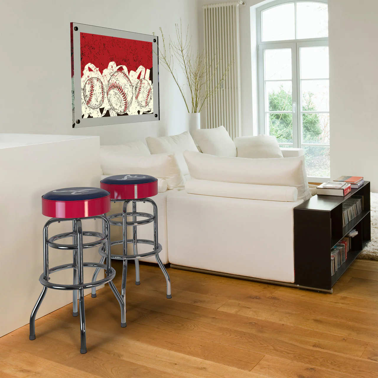 Atlanta Braves Bar Stool Chrome - Image 5
