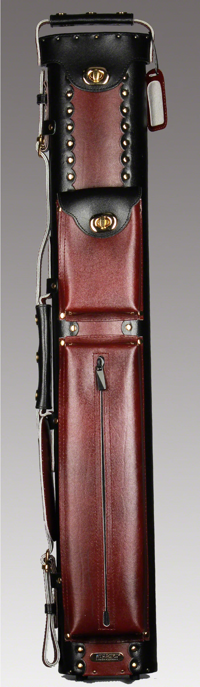 Instroke Geo Series 3x7 Hard Cue Case - Black/Burgundy - Image 2