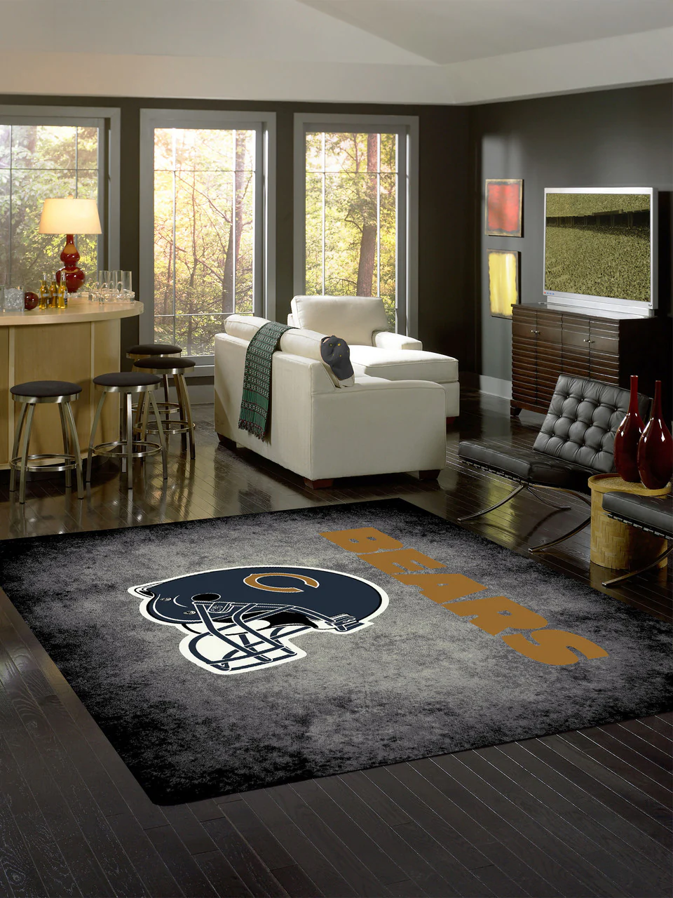 Chicago Bears Rug Distressed - Image 3