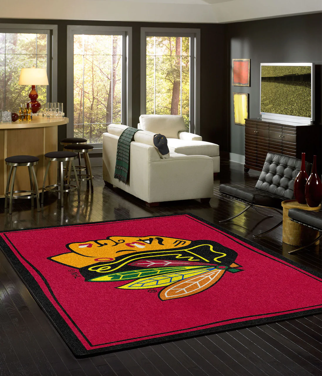 Chicago Blackhawks Rug Team Spirit - Image 2
