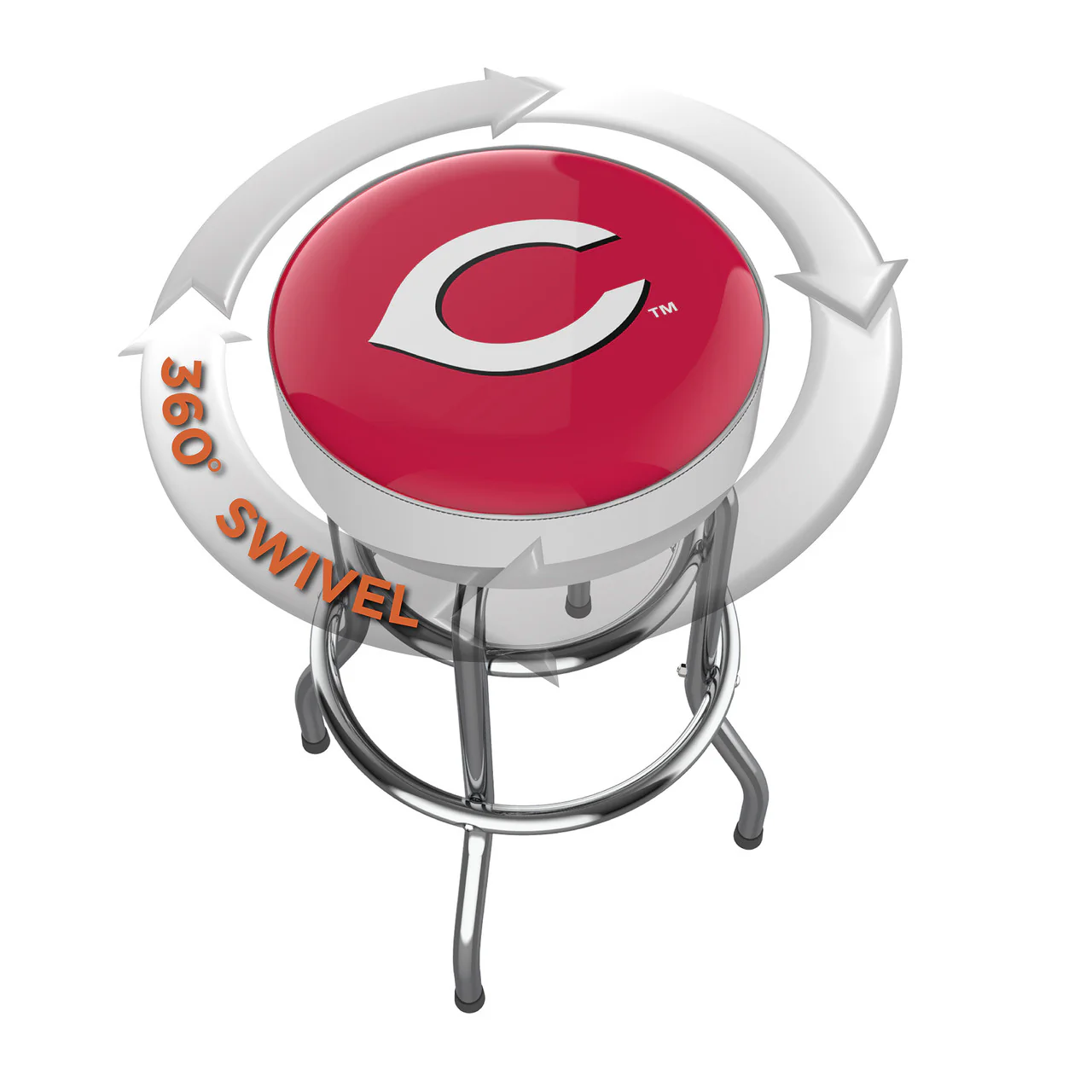 Cincinnati Reds Bar Stool Chrome - Image 3