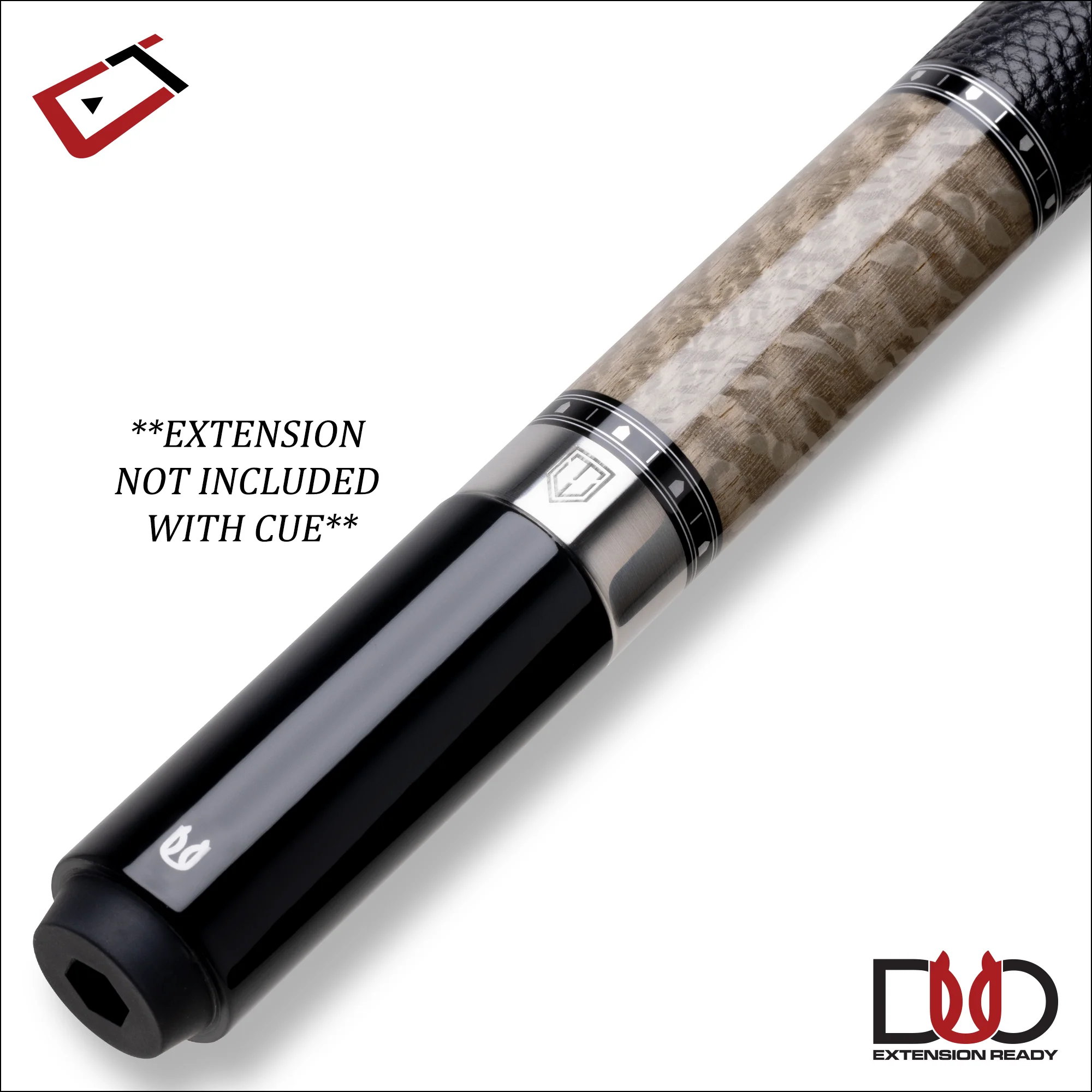 Cuetec 95-110LTWS Cynergy Truewood Sycamore 2 Leather Wrap Play Cue - 11.8mm - Image 2