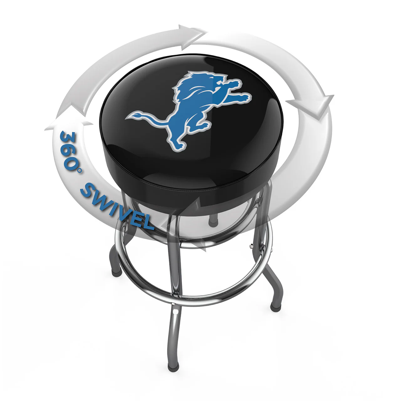 Detroit Lions Bar Stool Chrome - Image 3