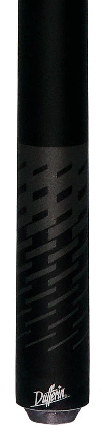 Dufferin DOE101 No Wrap Pool Cue - Black and Gray Shadow Weave - Image 2