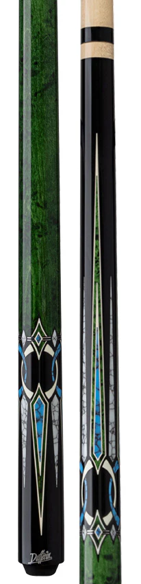 Dufferin D-547 Pool Cue - Green Stain Curly & Blue Recon - Image 3