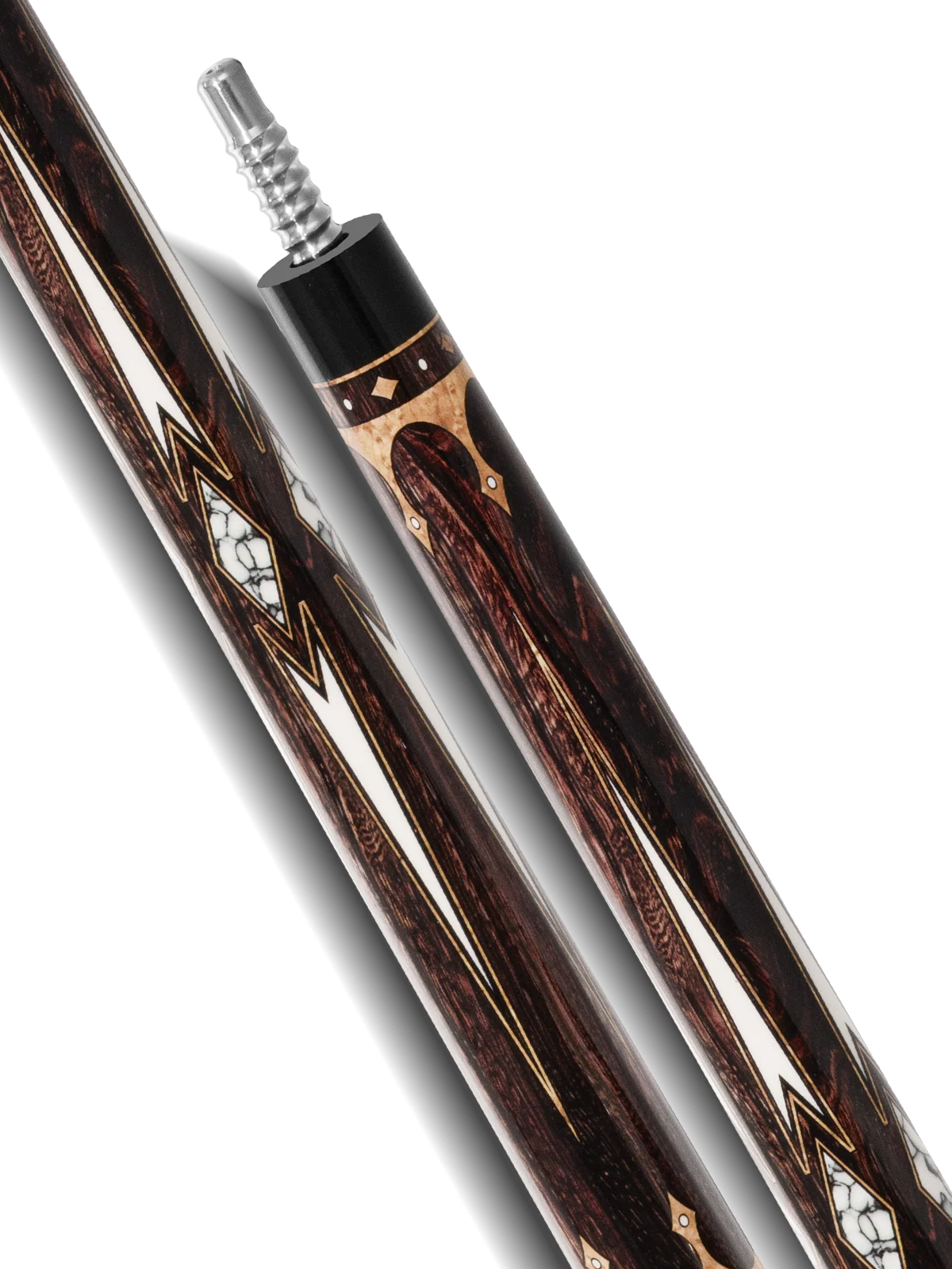 EVO Crown Ancient Oak Leather Wrap Pool Cue - Image 8