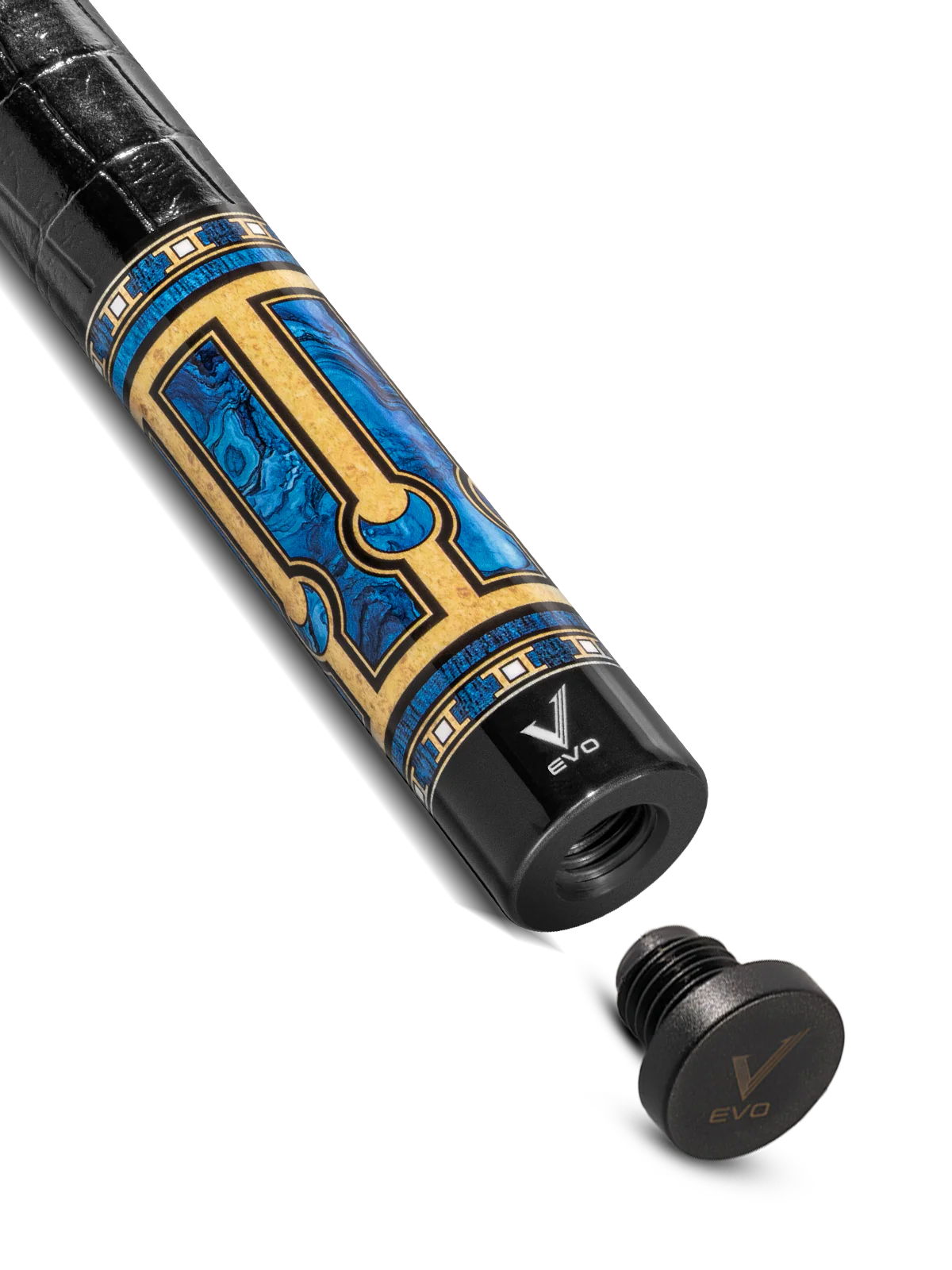 EVO Luna Sapphire Gate Leather Wrap Pool Cue - Image 6