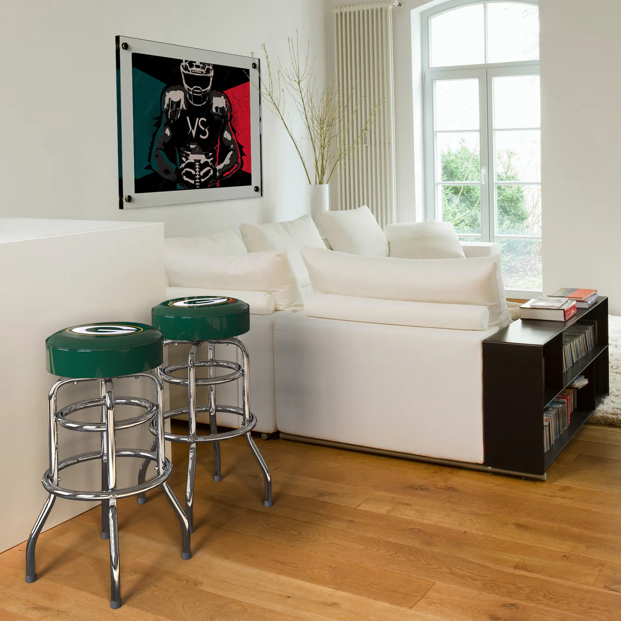 Green Bay Packers Bar Stool Chrome - Image 5