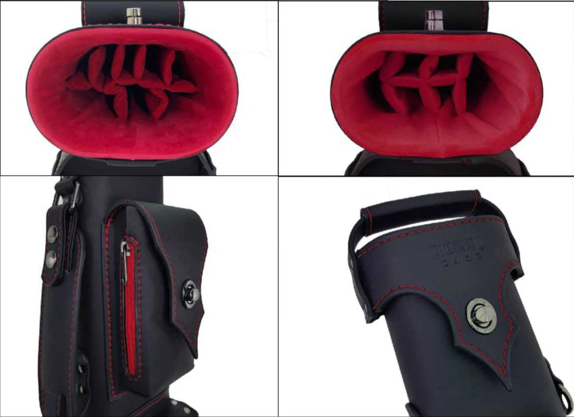 Holly Spectrum Series Hard Cue Case - Ruby Stitched - Image 3