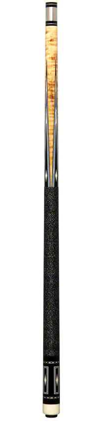 J Pechauer P16R Pro Series Pool Cue - Natural Stain with Blue Framed Black Points - Image 6