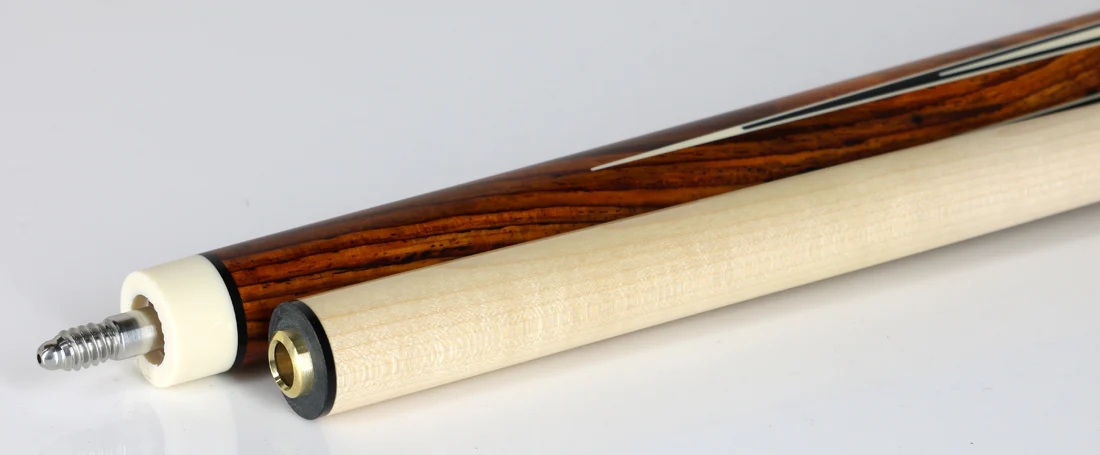 J Pechauer P17R Pro Series Pool Cue - Cocobolo with Black Points and Turquoise Inlays - Image 4