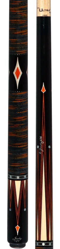 Jacoby Custom Orange Raven Pool Cue with Stacked Leather Wrap - 0917-52SWOR - Image 5