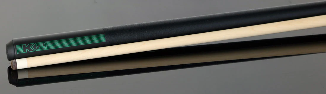 K2 KLB13 Black/Green Sport Pool Cue with 12.50mm LD Shaft - Image 3