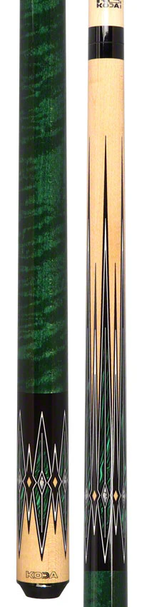 K2 KL180 Pool Cue - 8 Point Natural/Green/Black Graphic with 12.50mm LD Shaft - Image 5