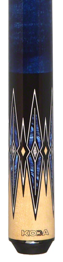 K2 KL181 Pool Cue - 8 Point Blue/Black/Natural Graphic with 12.50mm LD Shaft - Image 2