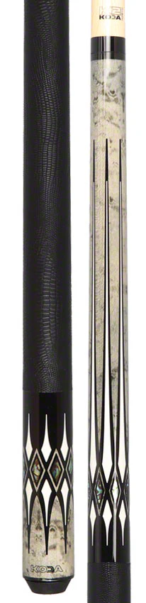 K2 KL192 Pool Cue - Grey/Black/Abalone Graphic with 11.75mm LD Shaft - Image 5