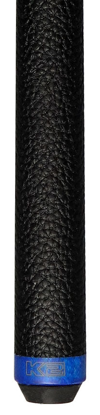 K2 KLCBL Pool Cue with Leather Wrap - Matte Blue-Stained Maple with 11.75mm LD Shaft - Image 4