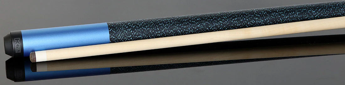 K2 KL109 Matte Metallic Blue Pool Cue with 12.50mm K2 LD Shaft - Image 3