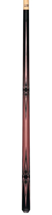 K2 KL160PK No Wrap Pool Cue - Matte Metallic Pink with Black and Silver Graphic - Image 6