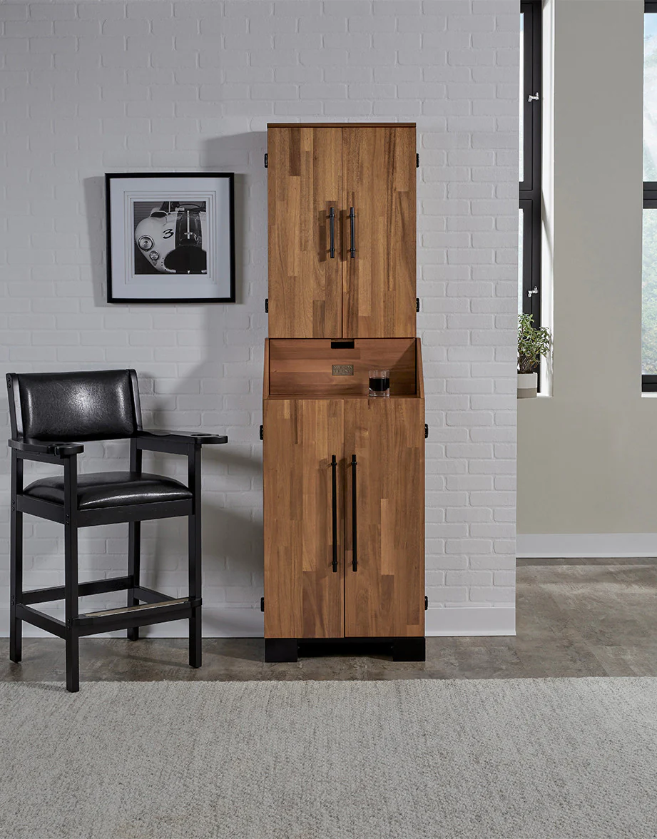 American Heritage Knoxville Standup Dartboard Cabinet - Acacia Finish - Image 4