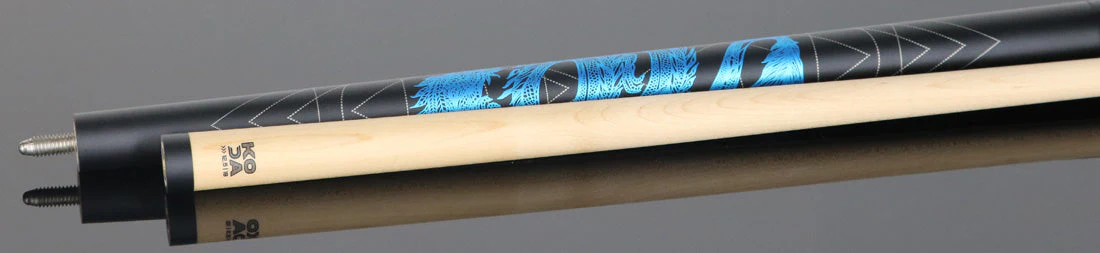 KODA KDV15BL No Wrap Pool Cue - Blue Dragon Graphic - Image 4