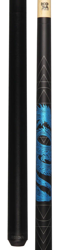 KODA KDV15BL No Wrap Pool Cue - Blue Dragon Graphic - Image 5