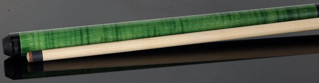KODA Green Stained Curly Maple Heavy Hitter Break/Jump Cue - Image 3