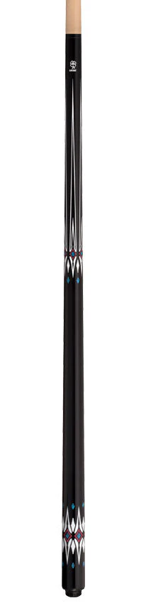 Lucky L78 No Wrap Play Cue - Black with Blue and White Graphic - Image 4