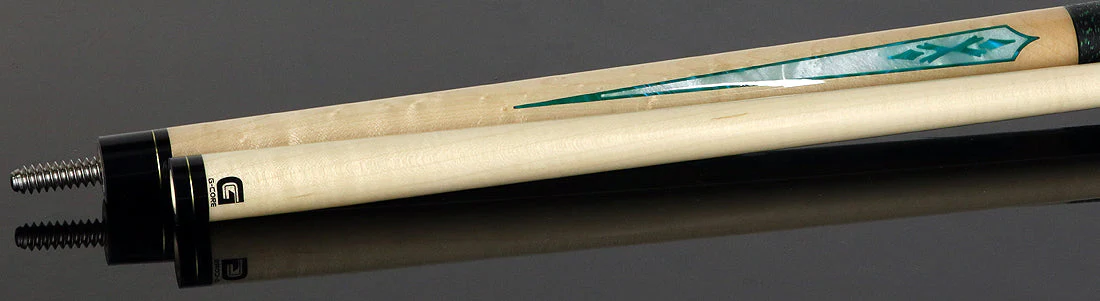 McDermott Birdseye Maple with Green and Pearl Points and Inlays Cue of the Month with G-Core Shaft - Image 4