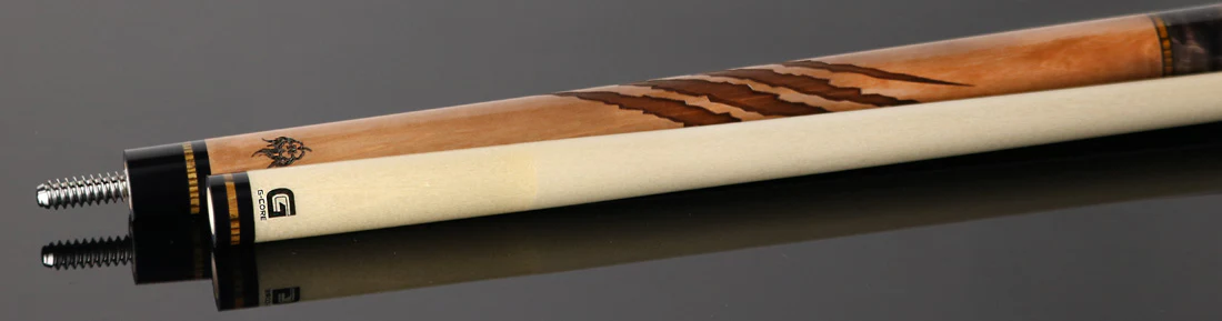 McDermott G339 G Series No Wrap Pool Cue - Wildfire 3D Grizzly Bear with Gray-Stained Maple Wrap Handle - Image 4