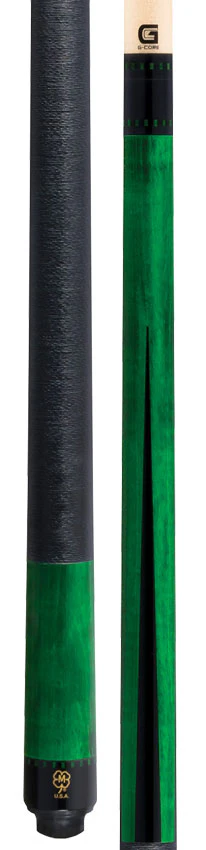 McDermott G342 G Series Pool Cue - Emerald Green Stain with Black Urethane Points and Irish Linen Wrap - Image 3