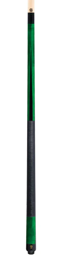 McDermott G342 G Series Pool Cue - Emerald Green Stain with Black Urethane Points and Irish Linen Wrap - Image 4