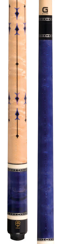 McDermott G418 G Series No Wrap Pool Cue - Purple Stained Maple with Birdseye Maple No Wrap handle - Image 3
