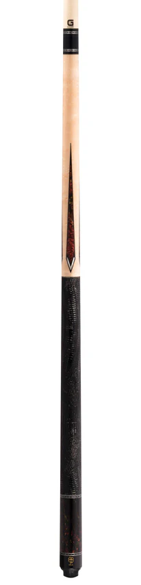 McDermott G431 G Series Pool Cue - Birdseye Maple with Brown/Red/Black Pearl Points and Lizard Leather Wrap - Image 4