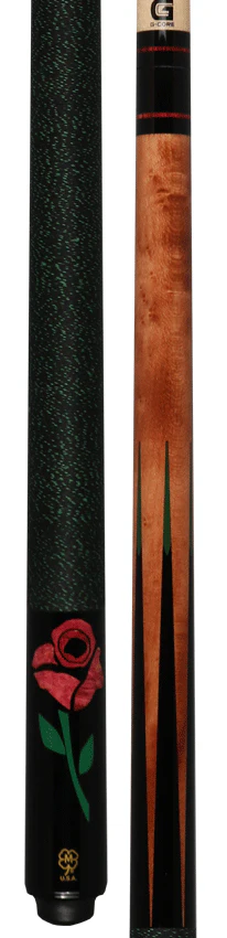 McDermott G435 G Series Pool Cue - Birdseye Maple with Black Urethane Points and Red Burl Rose Inlays - Image 5