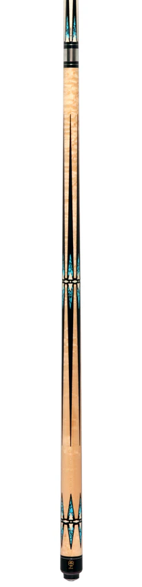 McDermott G605 G Series No Wrap Pool Cue - Maple with Black Urethane Points and Turquoise Inlays - Image 4