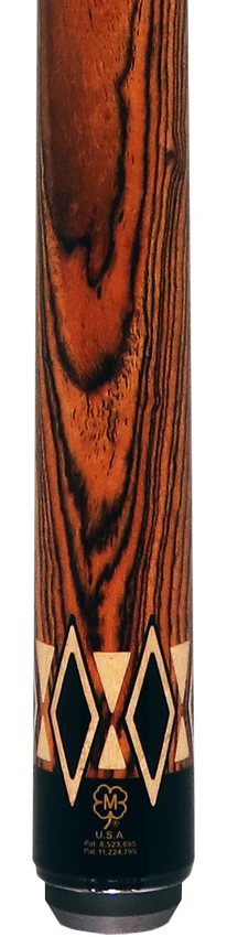 McDermott H1351 H-Series No Wrap Pool Cue - Bocote with Maple/Bocote/Black Urethane Points - Image 2