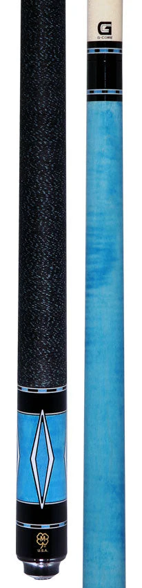 McDermott Sky Blue Stained Curly Maple with White Urethane Inlays Cue of the Month with G-Core Shaft - Image 5