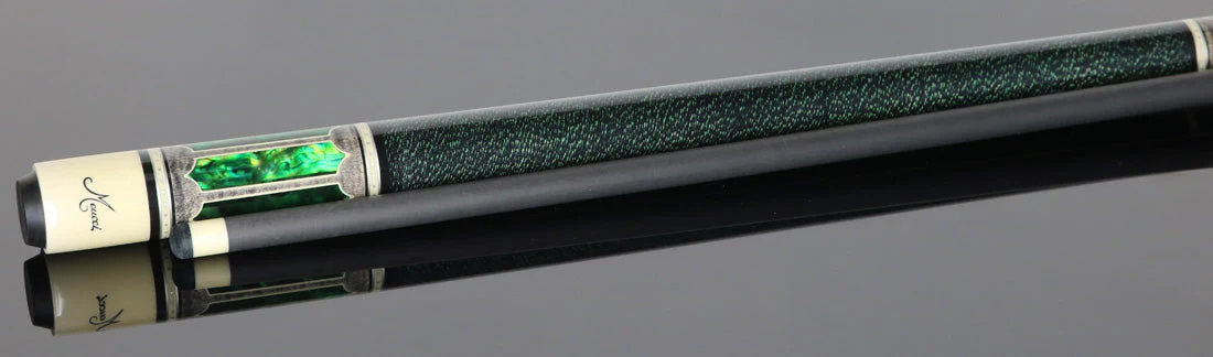 Meucci Century Series 2020GYGRBKGRC Pool Cue - Gray - Green Pearl - Black/Green Wrap with Carbon Shaft - Image 6