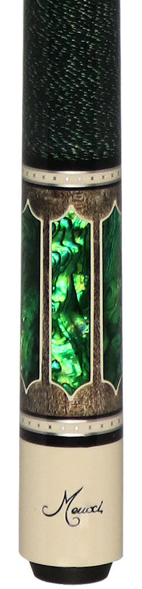 Meucci Century Series 2020GYGRBKGRP Pool Cue - Gray with Green Pearl and Black/Green Wrap with Pro Shaft - Image 4