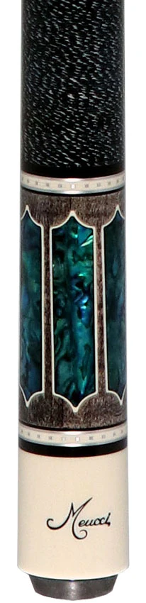 Meucci Century Series 2020GYBLBKWHP Pool Cue - Gray - Blue Pearl - Black/White Wrap with Pro Shaft - Image 2