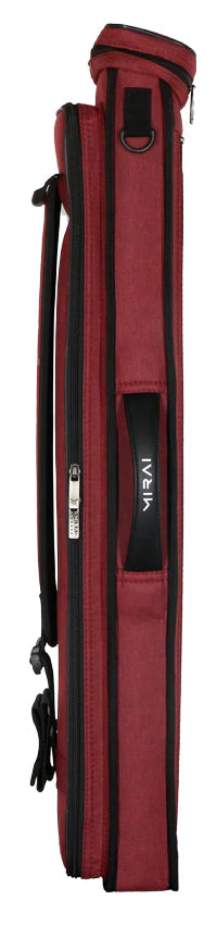 Mirai 3x5 Burgundy Hybrid Soft Pool Cue Case - Image 3