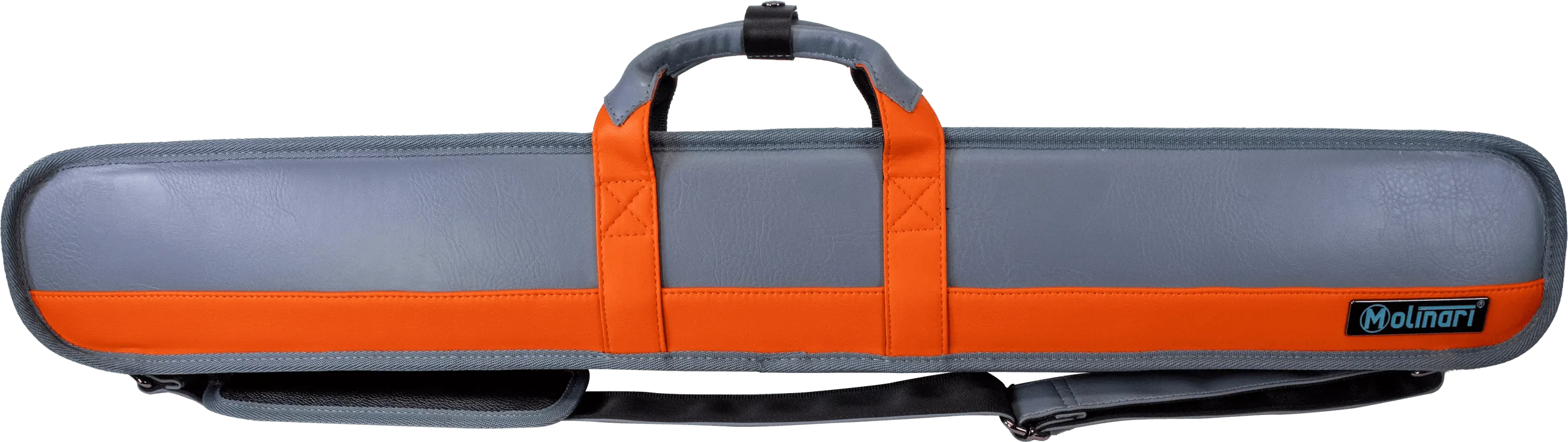 Molinari Classic Butterfly 2x4 Soft Cue Case - Gray / Orange - Image 3