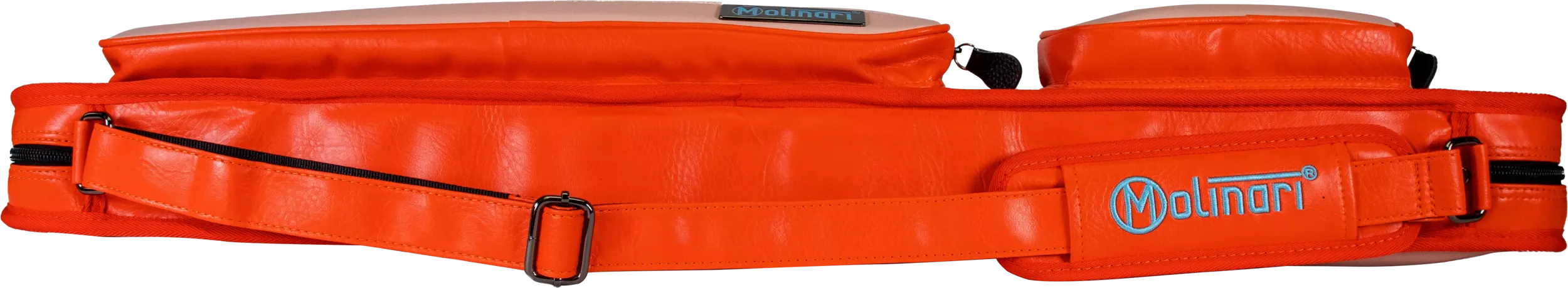 Molinari Classic Butterfly2x4 Soft Cue Case - Orange / Light Pink - Image 5