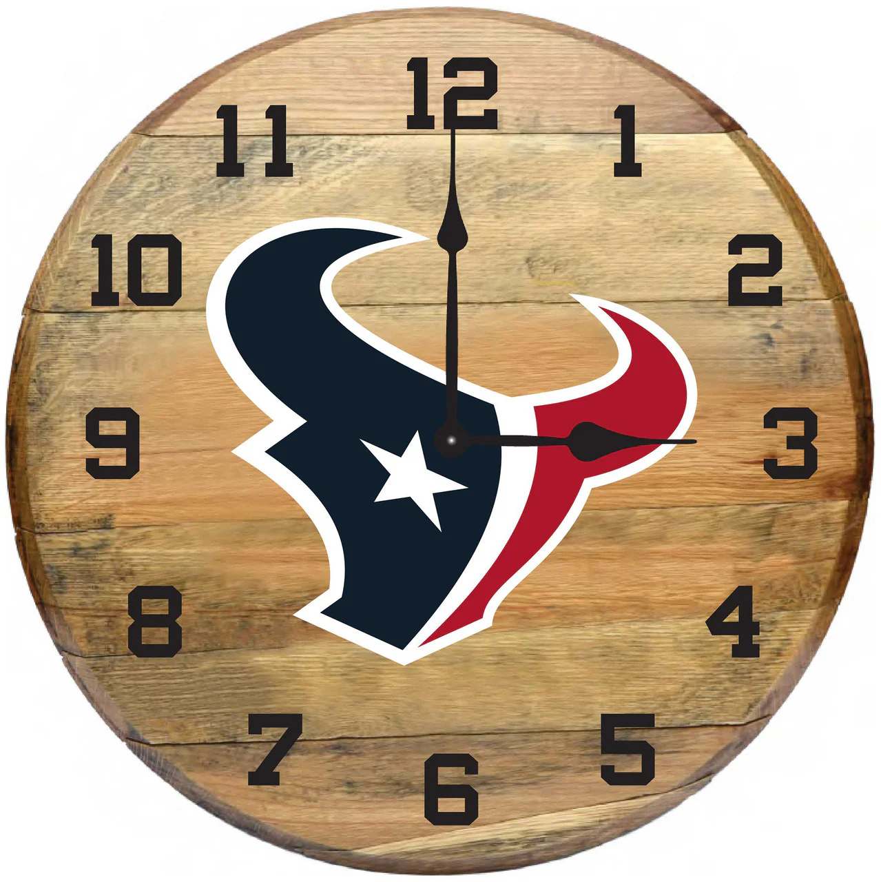 NFL Fan's Choice Oak Barrel Clock - Image 13