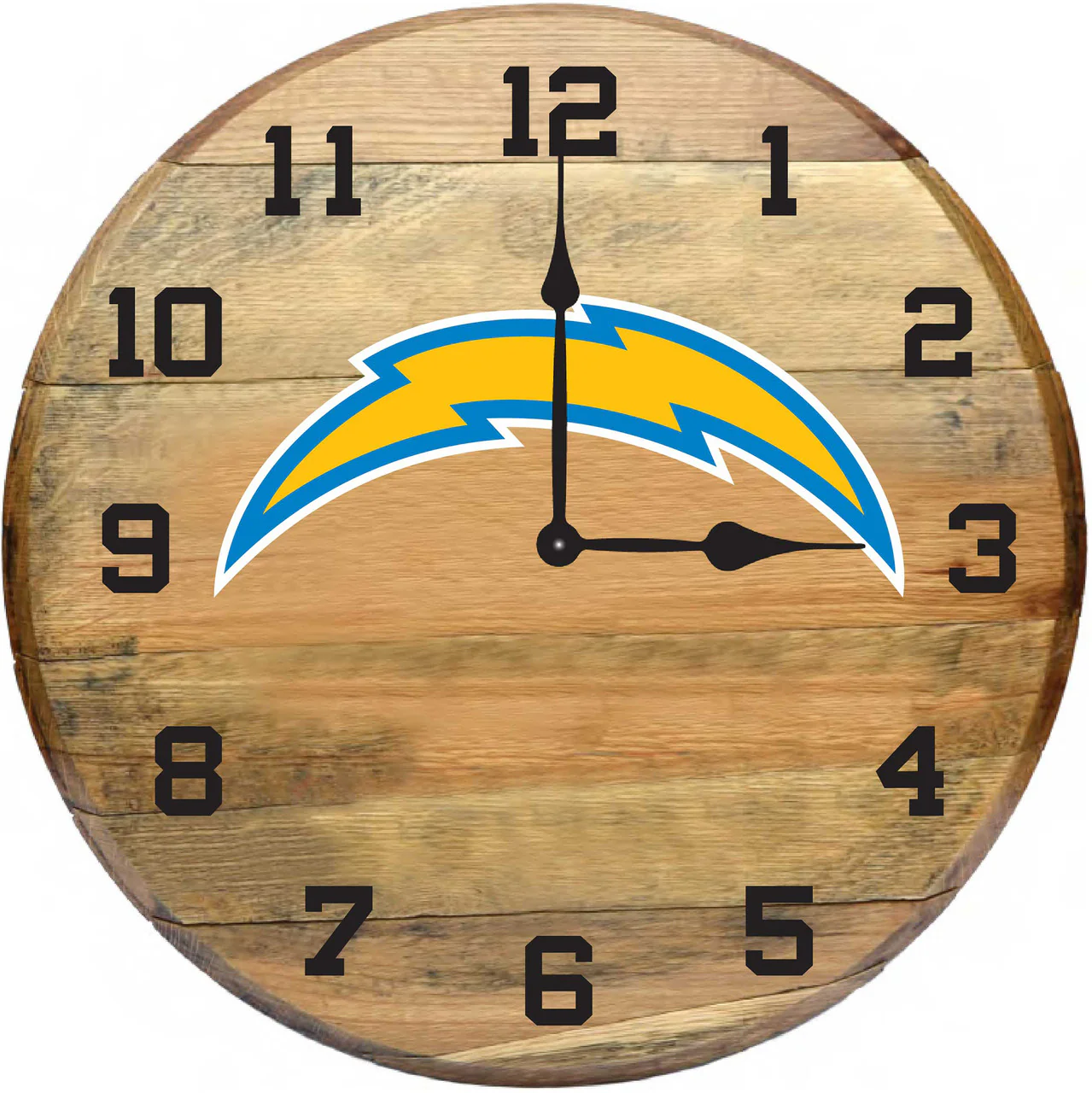NFL Fan's Choice Oak Barrel Clock - Image 18