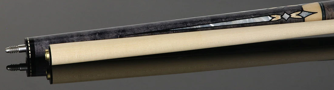 J Pechauer JP24T JP T Series No Wrap Pool Cue - Smoke-Stained Maple with Pearl Point Inlays - Image 4