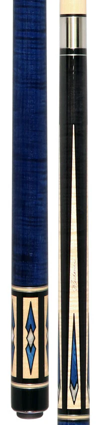 Pechauer P10R Pro R Series No Wrap Pool Cue - Ebony-Stained Maple with Maple Points and Blue Stained Maple Wrap Section - Image 5