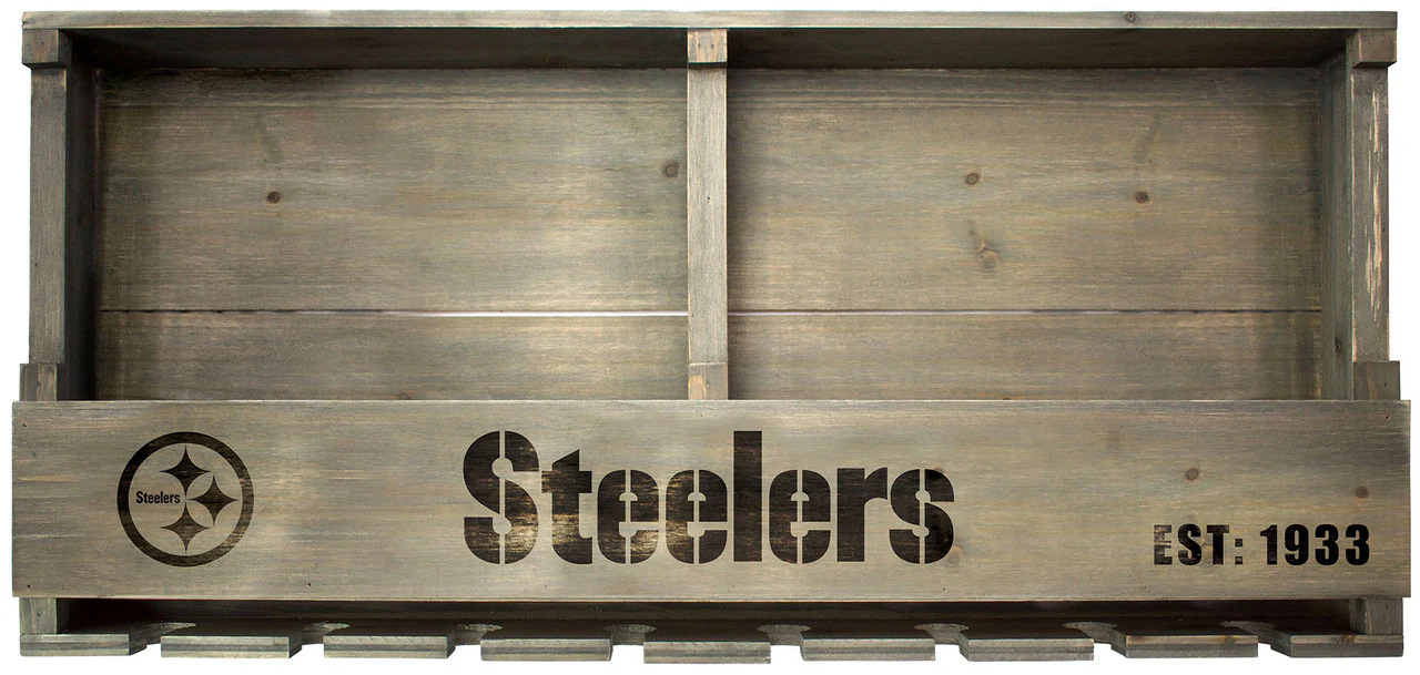Pittsburgh Steelers Bar Shelf Reclaimed Wood - Image 2